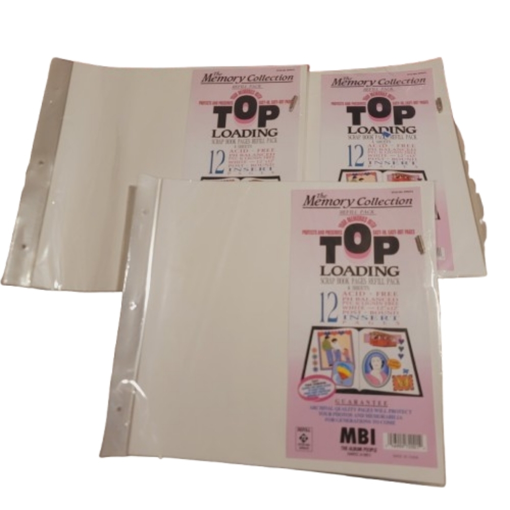 Clear Scrapbook Page Protectors Top Loading 6 X 3 = 18 Sheets